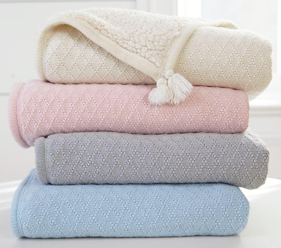 Luxe Knit Sherpa Baby Blanket Pottery Barn Kids AU